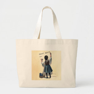 Bolsa Tote Grande Chocolat Menier Little Girl Escrevendo