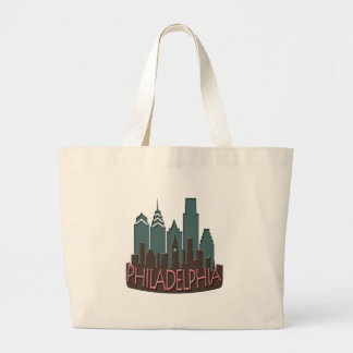 Bolsa Tote Grande Chocolate do newwave da skyline de Philly