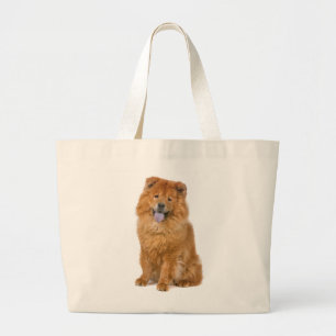 Bolsa Tote Grande Chow Chow Puppy Dog Canvas Tobag