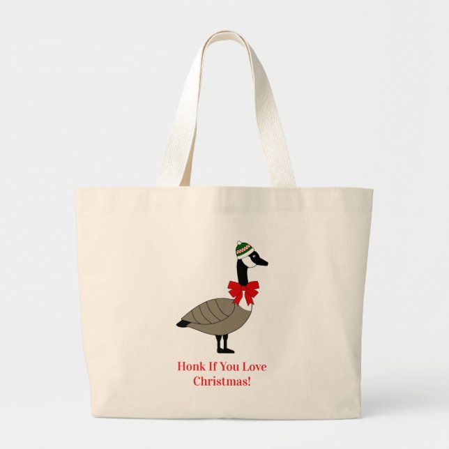 Bolsa Tote Grande Christmas Canadian Goose Tote Bag (Frente)