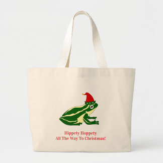 Bolsa Tote Grande Christmas Frog Tote Bag