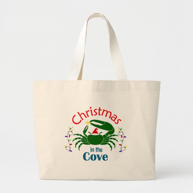 Bolsa Tote Grande Christmas in the Cove Tote Bag (choose a size) (Frente)