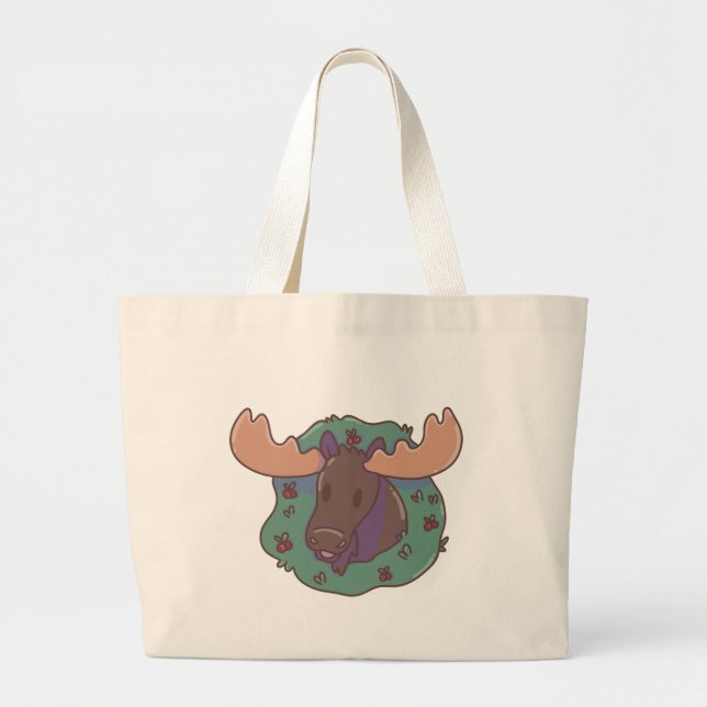 Bolsa Tote Grande Christmas Moose (Frente)