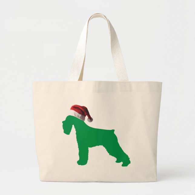 Bolsa Tote Grande Christmas Schnauzer (Frente)