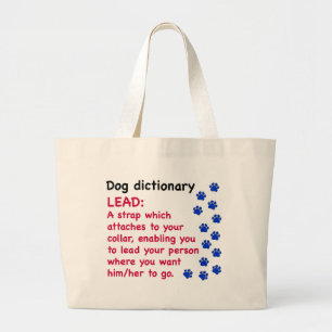 Bolsa Tote Grande Chumbo - dicionário de cães