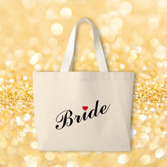 Bolsa Tote Grande Chuva de Noivas Festa de Despedida de Solteira Cas (Bride Wedding Bridal Shower Bachelorette Party Large Tote Bag)