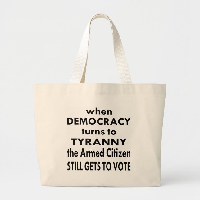 Bolsa Tote Grande Cidadão Armado Ainda Vota (Frente)
