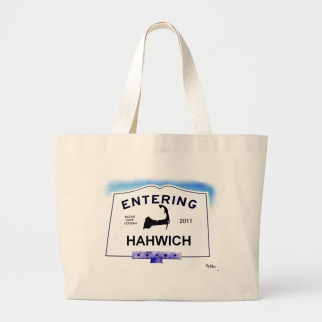 Bolsa Tote Grande Cidade de Cape Cod, Hahwich (Harwich aos (Frente)