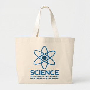 Bolsa Tote Grande Ciência - apenas porque seu nao imaginário…