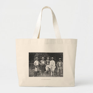 Bolsa Tote Grande Cinco mulheres no rancho de gajo