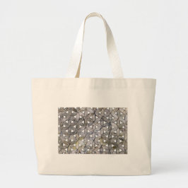 Bolsa Tote Grande Cinza natural Stone Mosaic, flor da vida