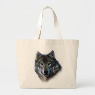 Bolsa Tote Grande Cinza Wolf Eyes