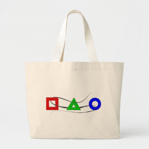 Bolsa Tote Grande Círculo de Triângulo Quadrado