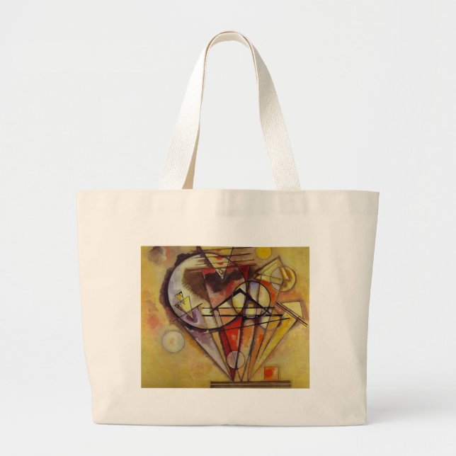 Bolsa Tote Grande Círculos de Abstrato Kandinsky (Frente)