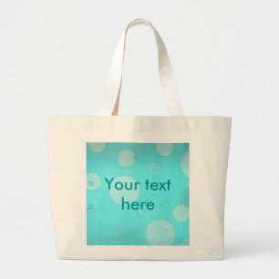 Bolsa Tote Grande Círculos flutuantes e bolhas, bolsas de canvas