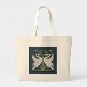 Bolsa Tote Grande Cisnes Brancos Nouveau Azul