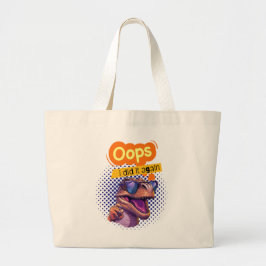 Bolsa Tote Grande citação de dinossauro