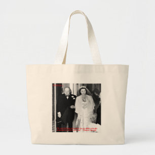 Bolsa Tote Grande Citação do Casamento Churchill e Familiar