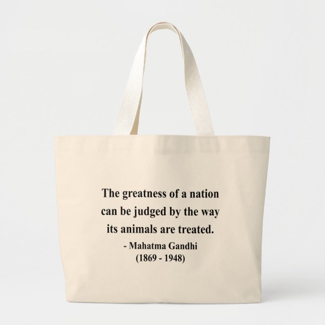 Bolsa Tote Grande Citações 2a de Gandhi (Frente)
