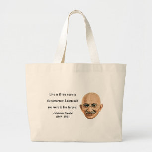 Bolsa Tote Grande Citações 4b de Gandhi