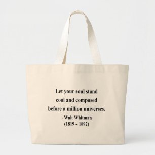 Bolsa Tote Grande Citações 5a de Whitman