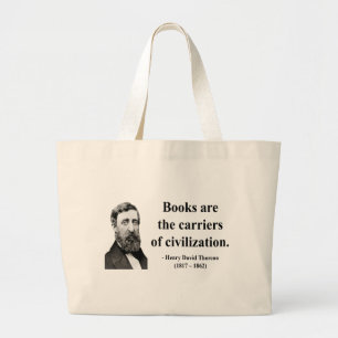 Bolsa Tote Grande Citações 9b de Thoreau