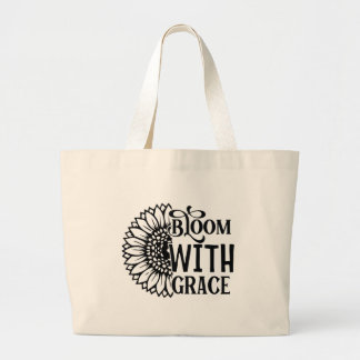 Bolsa Tote Grande Cite bloom grace word art gardening 