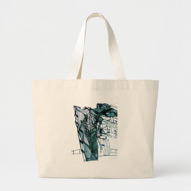 BOLSA TOTE GRANDE CITY SKETCHER WHITE (Frente)