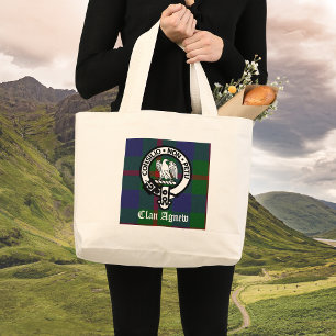 Bolsa Tote Grande Clan Agnew Tartan Crest