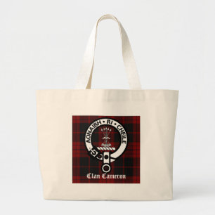 Bolsa Tote Grande Clan Cameron Crest & Tartan