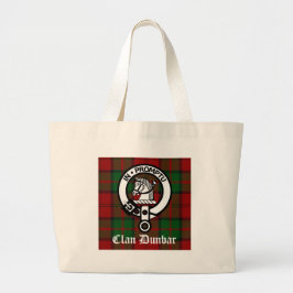 Bolsa Tote Grande Clan Dunbar Tartan & Crest Crachá