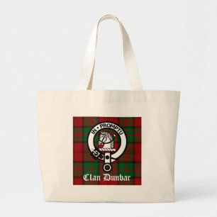 Bolsa Tote Grande Clan Dunbar Tartan & Crest Crachá