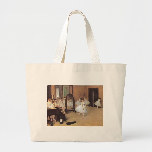 Bolsa Tote Grande Classe de dança Edgar Degas (Frente)