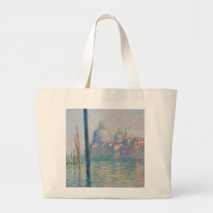 Bolsa Tote Grande Claude Monet Grande Canal Veneza Itália Viagem