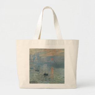 Bolsa Tote Grande Claude Monet Impression Sunrise Soleil Levant