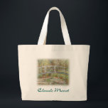 Bolsa Tote Grande Claude Monet - ponte sobre uma lagoa de lírios de<br><div class="desc">Produtos que caracterizam a obra-prima impressionista "ponte de Claude Monet sobre uma lagoa de lírios de água". Monet era o fundador e esse do mais prolífico do movimento impressionista na pintura. O impressionista conhecido vem de sua pintura "impressões, o nascer do sol" que pendurou na primeira expo impressionista em 1874....</div>