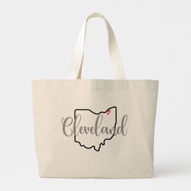 Bolsa Tote Grande Cleveland Ohio Mug (Verso)