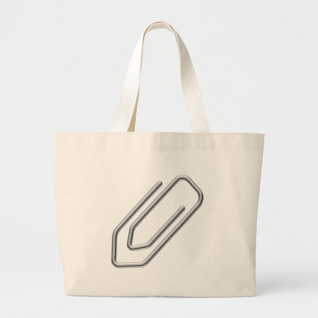 Bolsa Tote Grande Clipe de papel (Frente)