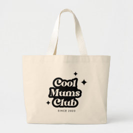 Bolsa Tote Grande Clube de mães Legal moderno Retro Vintage Groovy
