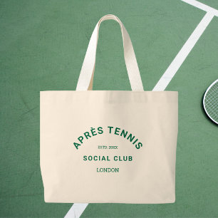 Bolsa Tote Grande Clube Social de Tênis Après Crest Verde Personaliz