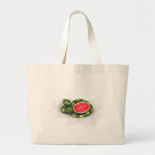 Bolsa Tote Grande Cobra de Melancia Verde