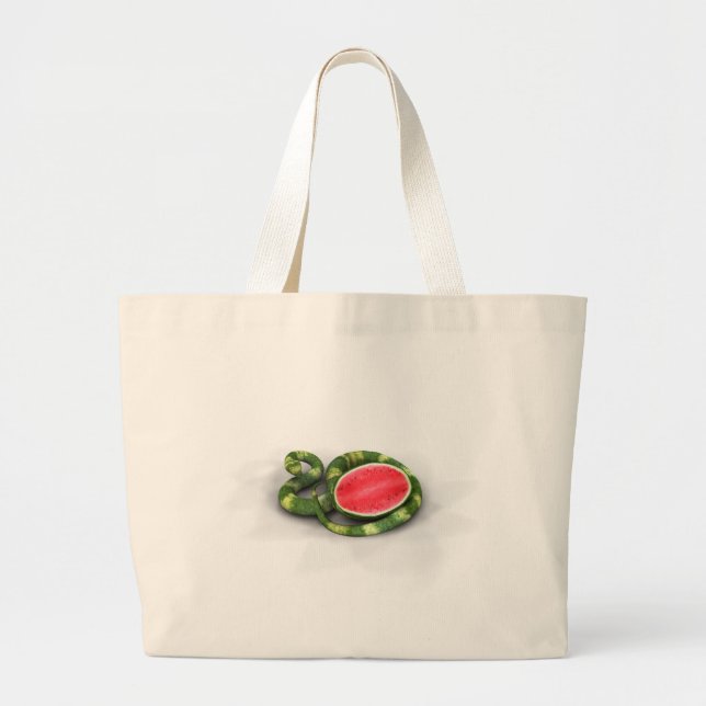 Bolsa Tote Grande Cobra de Melancia Verde (Frente)