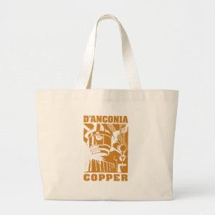 Bolsa Tote Grande cobre do d'Anconia/logotipo de cobre