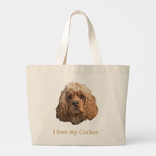 Bolsa Tote Grande cocker Spaniels (Verso)