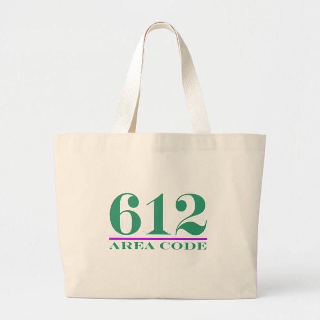 Bolsa Tote Grande Código de área 612 (Frente)