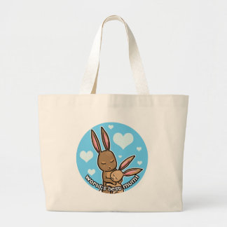 Bolsa Tote Grande Coelho de Moum dos mundos o melhor