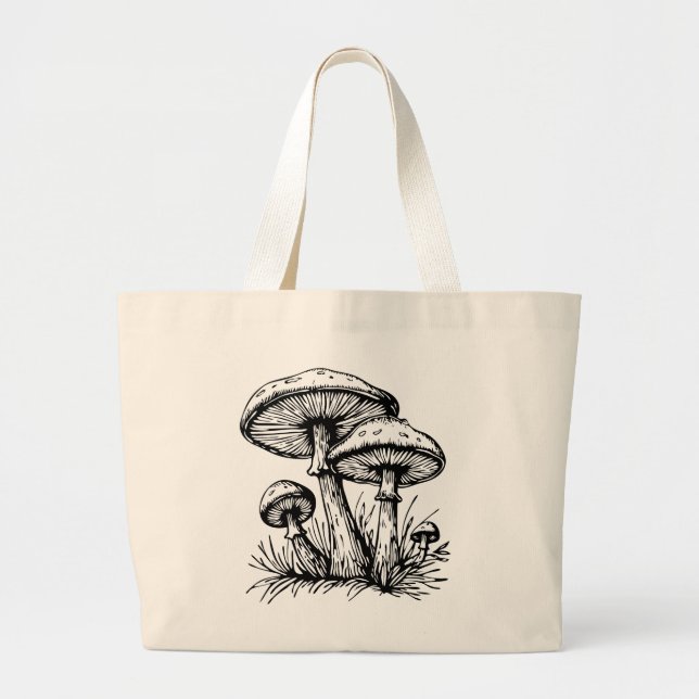 Bolsa Tote Grande Cogumelo (Frente)