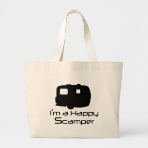 Bolsa Tote Grande Coisas divertidas felizes do Scamper!
