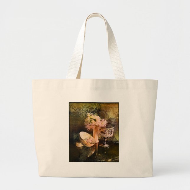 Bolsa Tote Grande Colagem Floral (Frente)