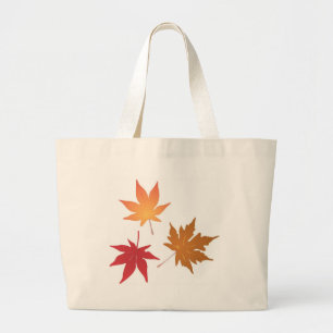 Bolsa Tote Grande Coleção de Folhas de outono
